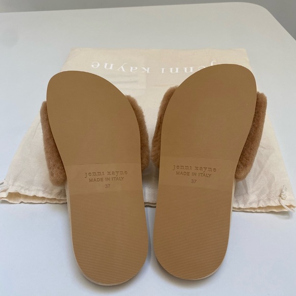 Jenni Kayne Shearling Slide Sandal in Natural sizes 37, 38 New in Bag - Picture 9 of 10